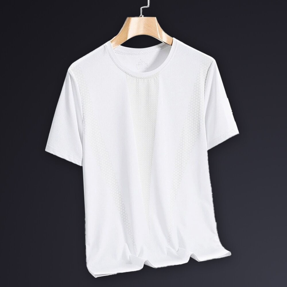 【台灣發貨】韓版冰絲涼感寬鬆短袖上衣 衣服 男裝 t恤 短袖t恤 上衣【T672】-細節圖8