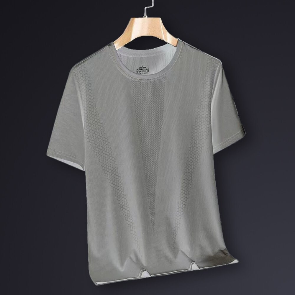 【台灣發貨】韓版冰絲涼感寬鬆短袖上衣 衣服 男裝 t恤 短袖t恤 上衣【T672】-細節圖9