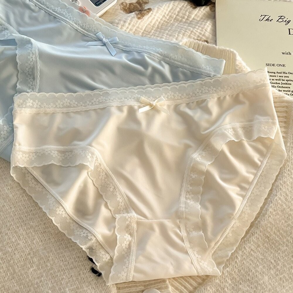 【台灣發貨】韓版奶油色超薄冰絲無痕內褲【U33】-細節圖6