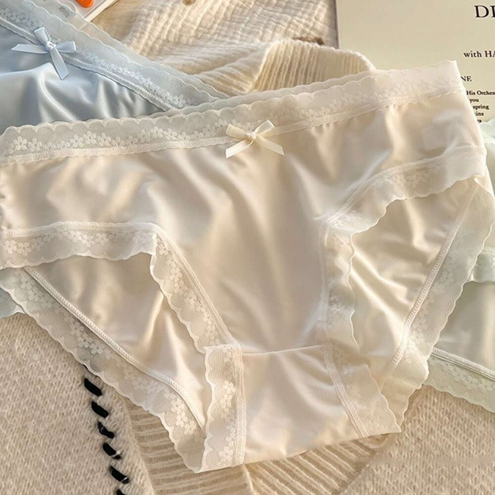 【台灣發貨】韓版奶油色超薄冰絲無痕內褲【U33】-細節圖8