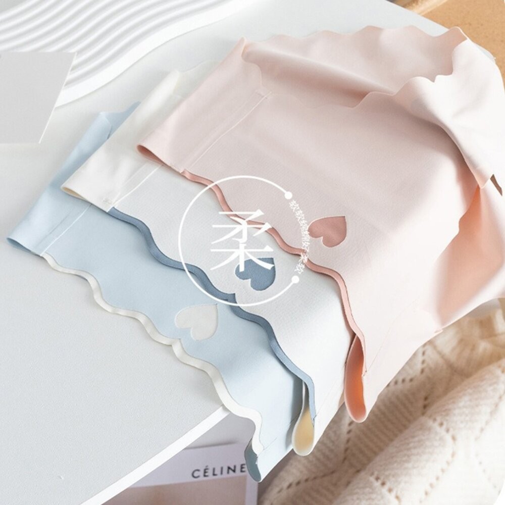 【台灣發貨】韓版可愛中腰冰絲無痕內褲【U32】-細節圖5