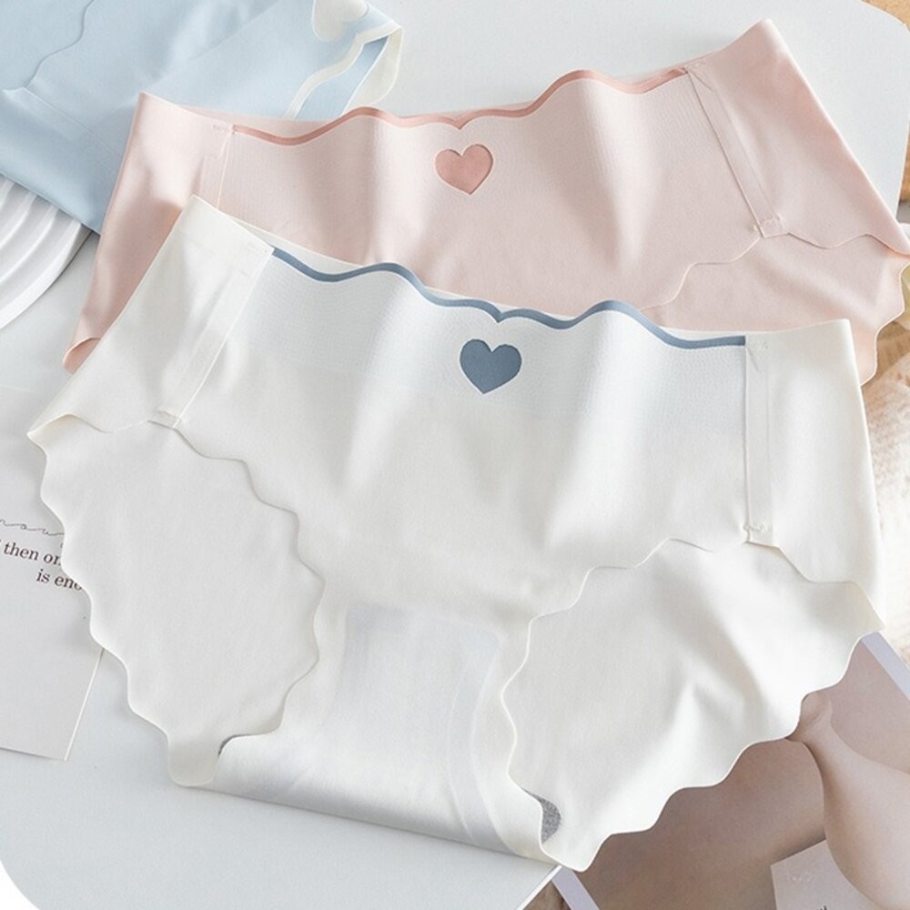 【台灣發貨】韓版可愛中腰冰絲無痕內褲【U32】-細節圖6