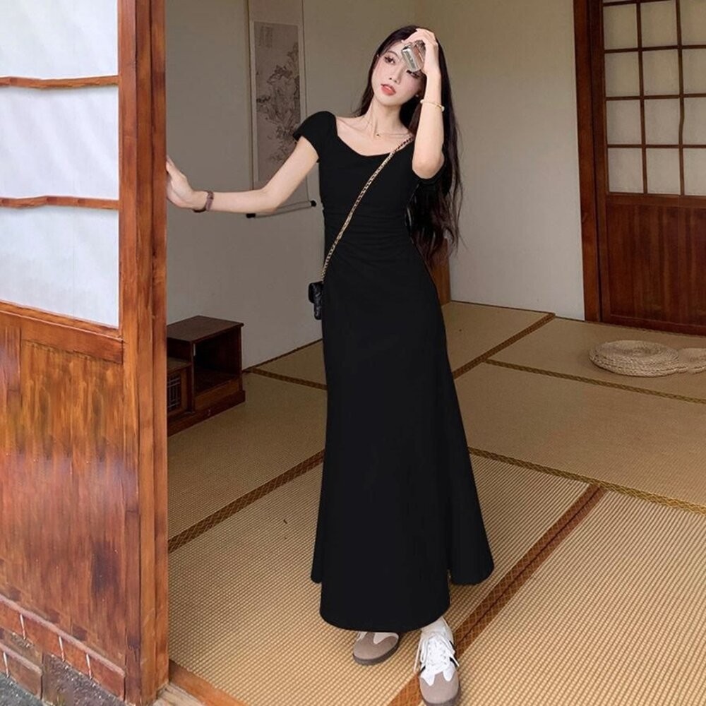 【台灣發貨】韓版氣質溫柔風顯瘦洋裝 連身裙 吊帶裙 吊帶褲 女裝【S359】-細節圖3
