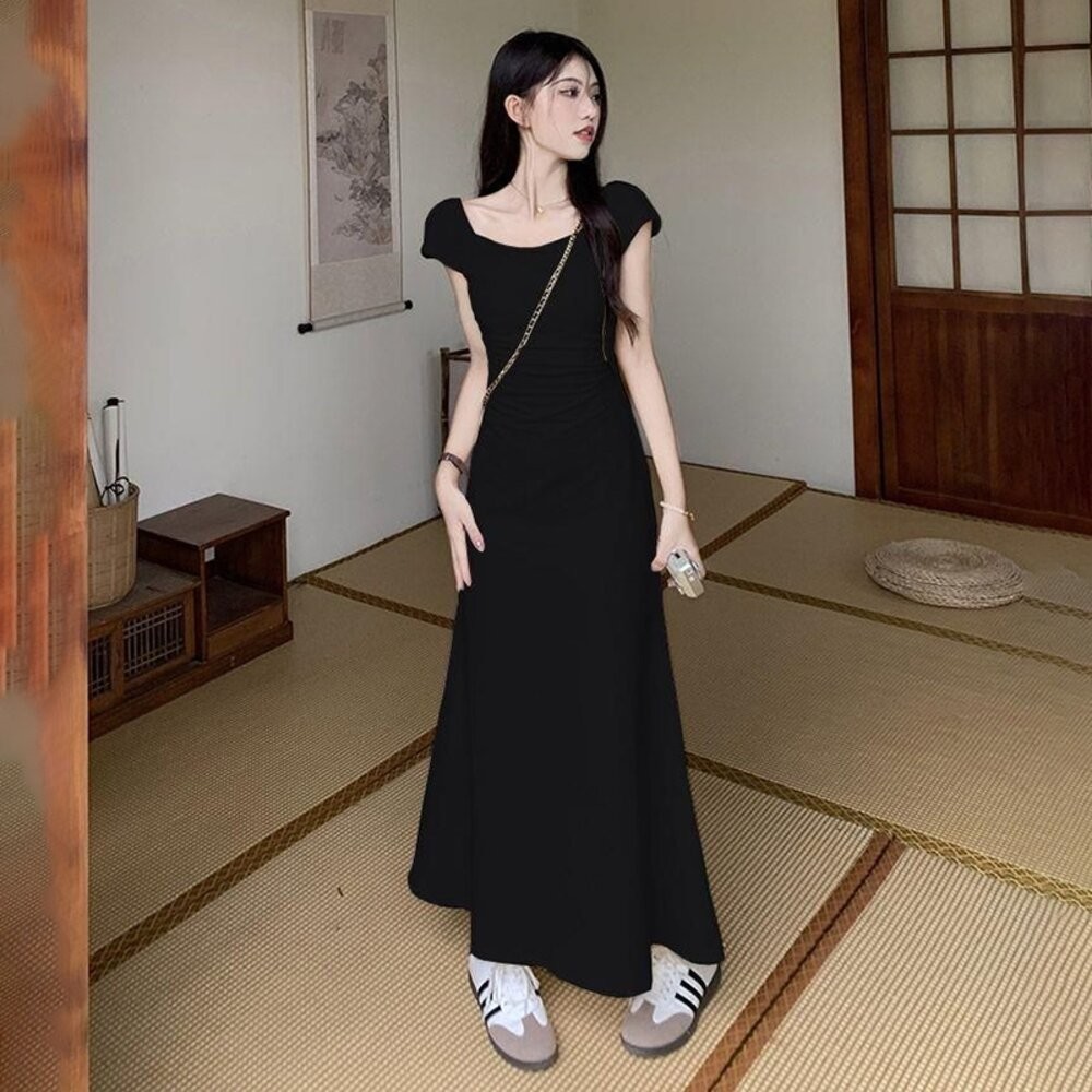 【台灣發貨】韓版氣質溫柔風顯瘦洋裝 連身裙 吊帶裙 吊帶褲 女裝【S359】-細節圖7