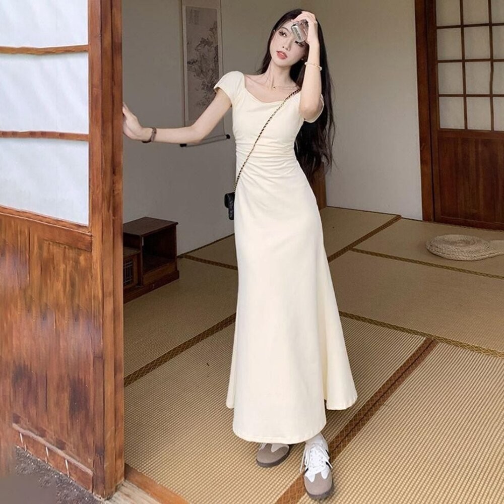 【台灣發貨】韓版氣質溫柔風顯瘦洋裝 連身裙 吊帶裙 吊帶褲 女裝【S359】-細節圖8