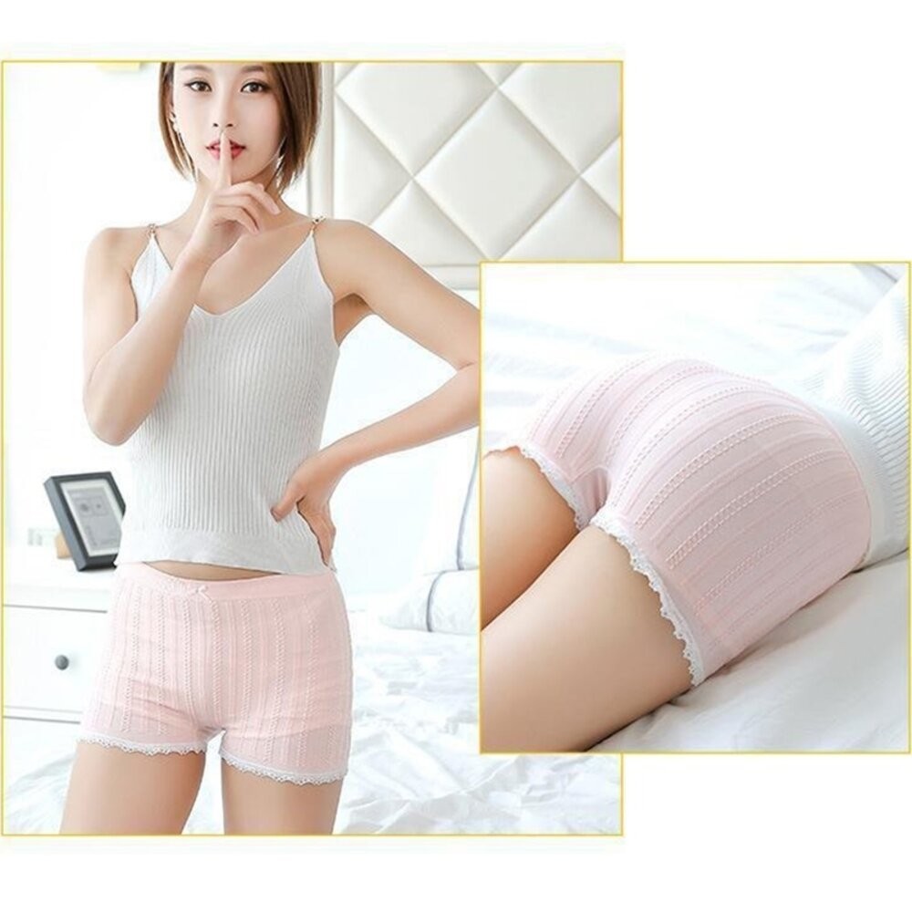 【台灣發貨】韓版舒適高彈性小清新蕾絲防走光安全褲 短褲 褲子 女裝【P384】-細節圖4