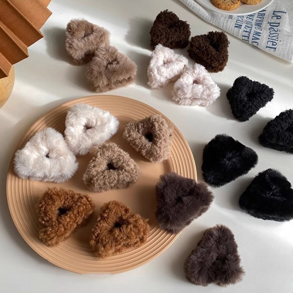 【台灣發貨】韓版毛絨貓耳朵髮夾【N212】-細節圖9