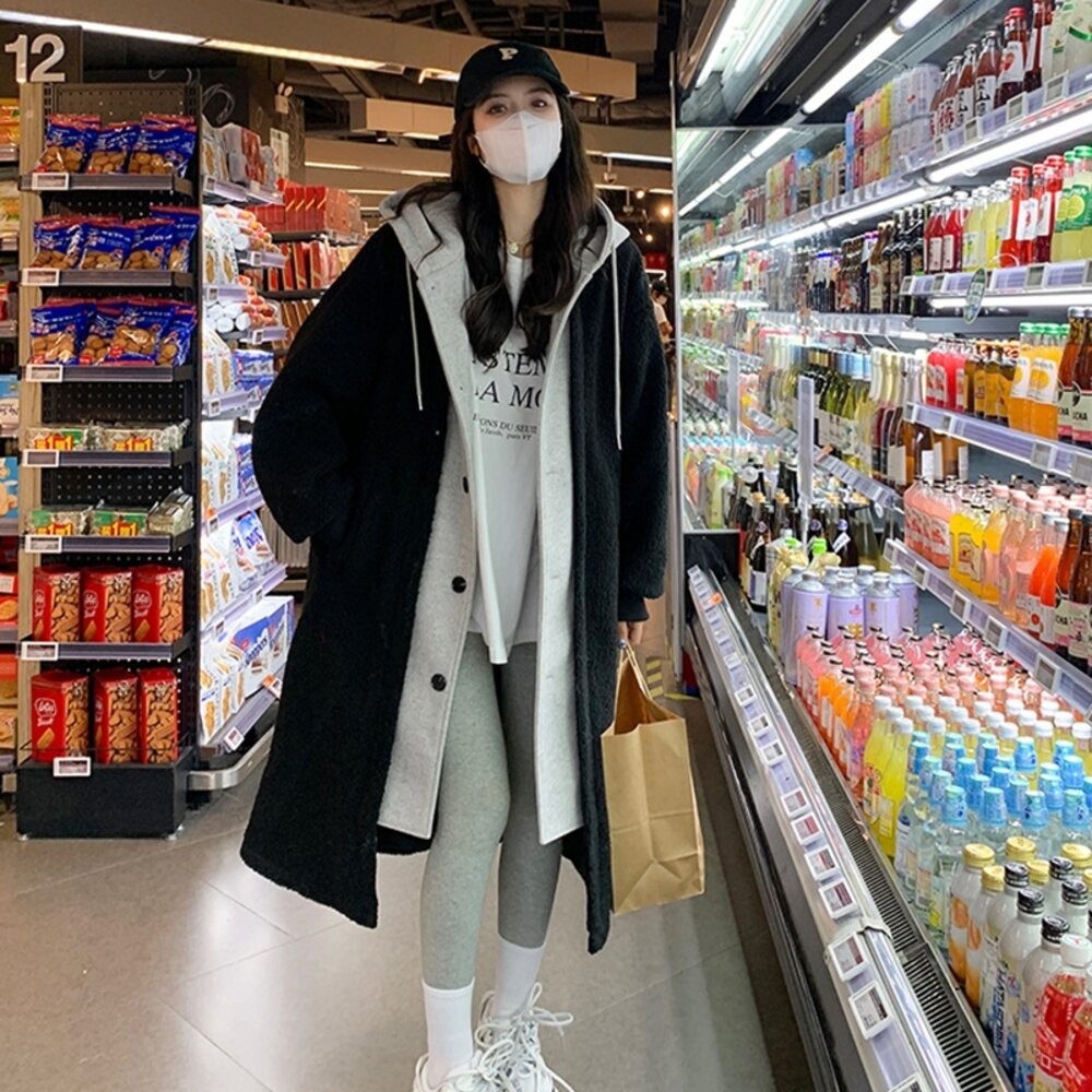 【台灣發貨】韓版連帽寬鬆外套 外套 防曬外套 女裝 上衣 衣服【J381】-細節圖3