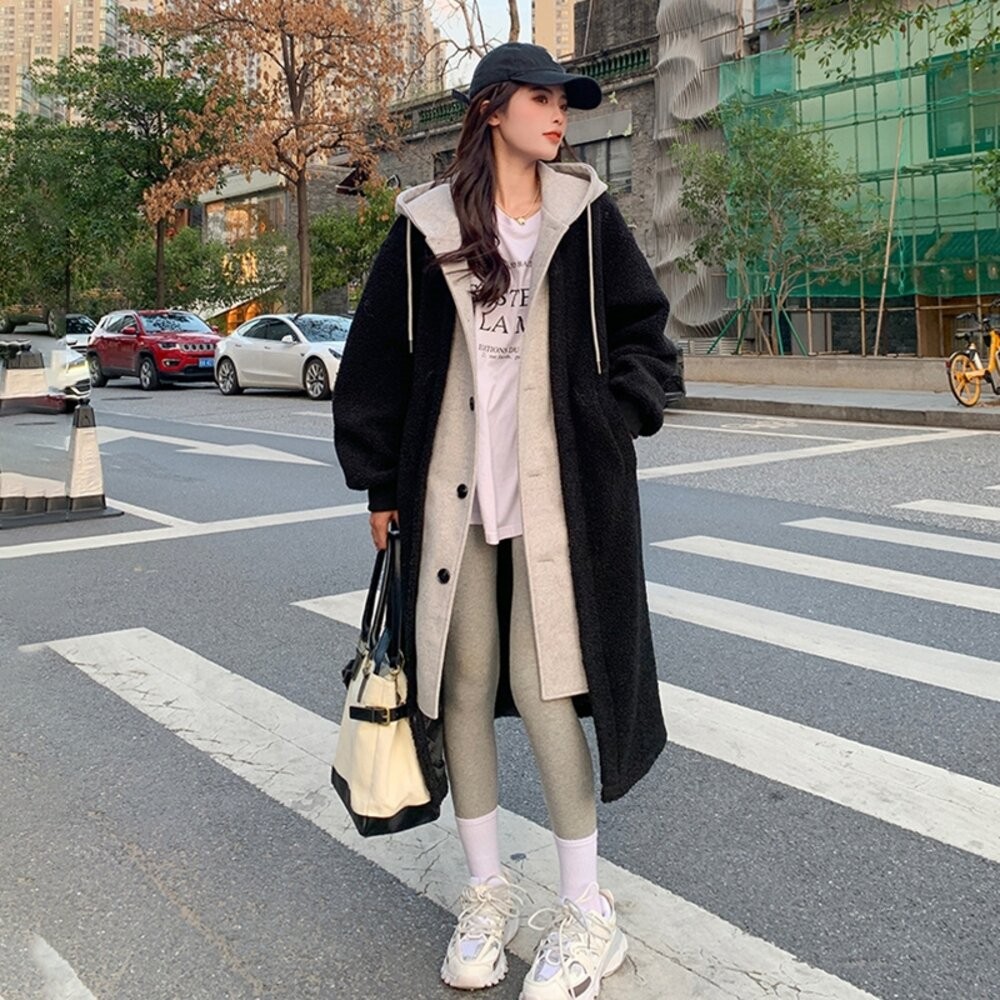 【台灣發貨】韓版連帽寬鬆外套 外套 防曬外套 女裝 上衣 衣服【J381】-細節圖7