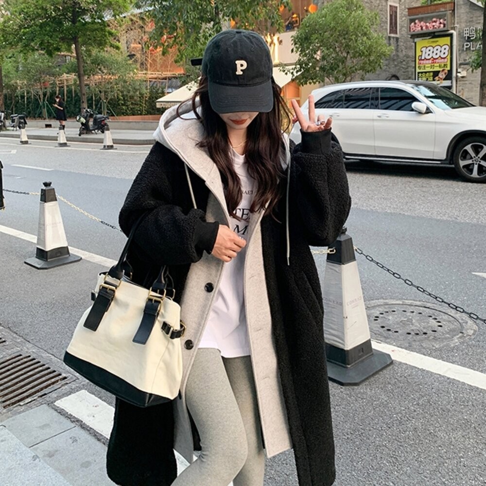 【台灣發貨】韓版連帽寬鬆外套 外套 防曬外套 女裝 上衣 衣服【J381】-細節圖8