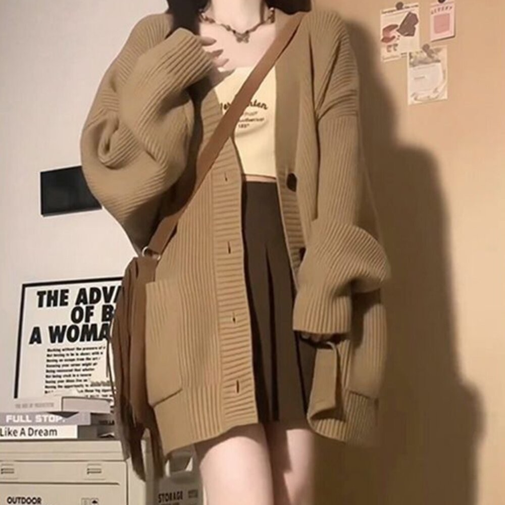 【台灣發貨】韓版慵懶復古長版外套 外套 防曬外套 女裝 上衣 衣服【J288】-細節圖6
