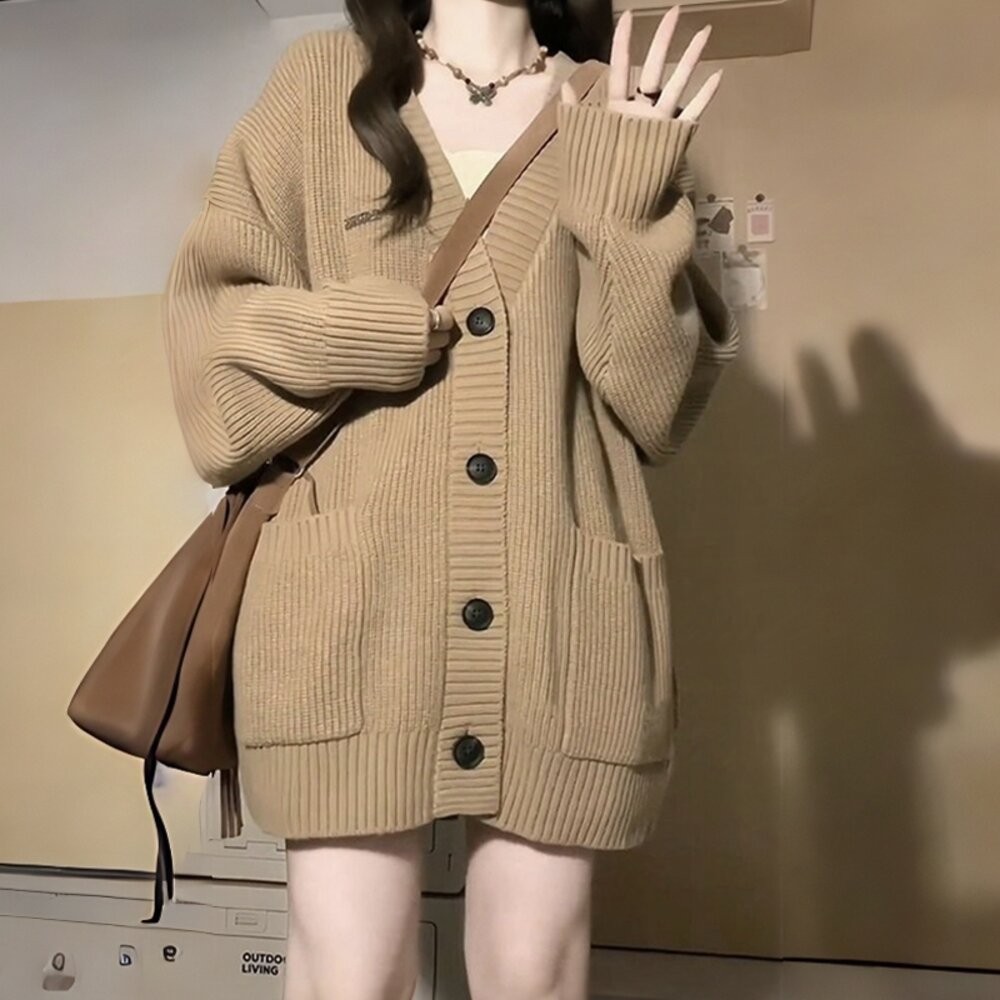 【台灣發貨】韓版慵懶復古長版外套 外套 防曬外套 女裝 上衣 衣服【J288】-細節圖8