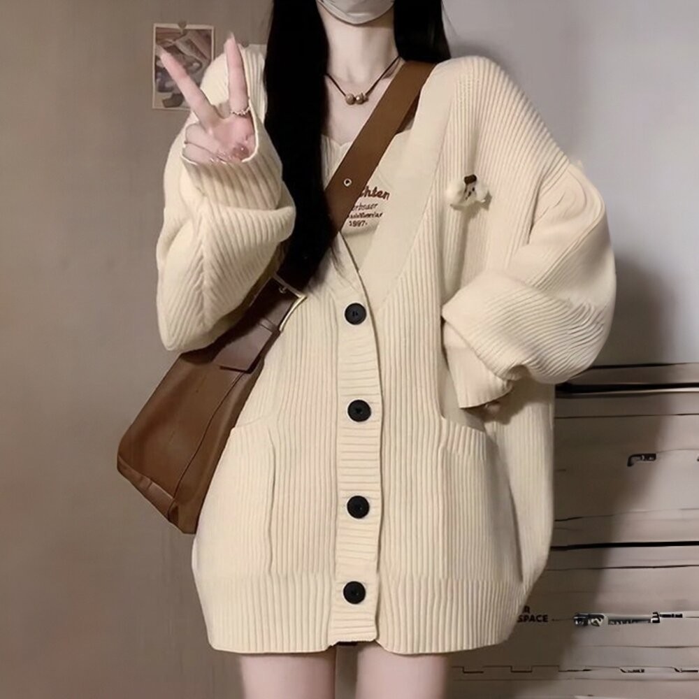 【台灣發貨】韓版慵懶復古長版外套 外套 防曬外套 女裝 上衣 衣服【J288】-細節圖9