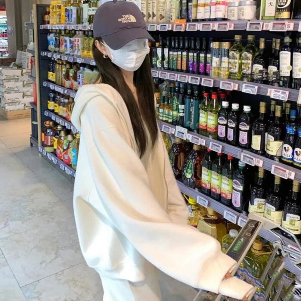 【台灣發貨】韓版基本款寬鬆連帽外套 外套 防曬外套 女裝 上衣 衣服【J32】-細節圖4