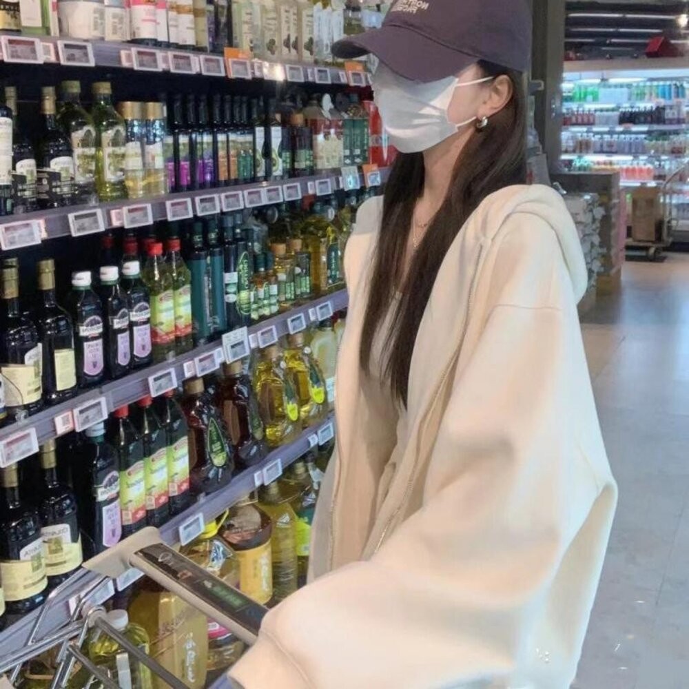 【台灣發貨】韓版基本款寬鬆連帽外套 外套 防曬外套 女裝 上衣 衣服【J32】-細節圖8