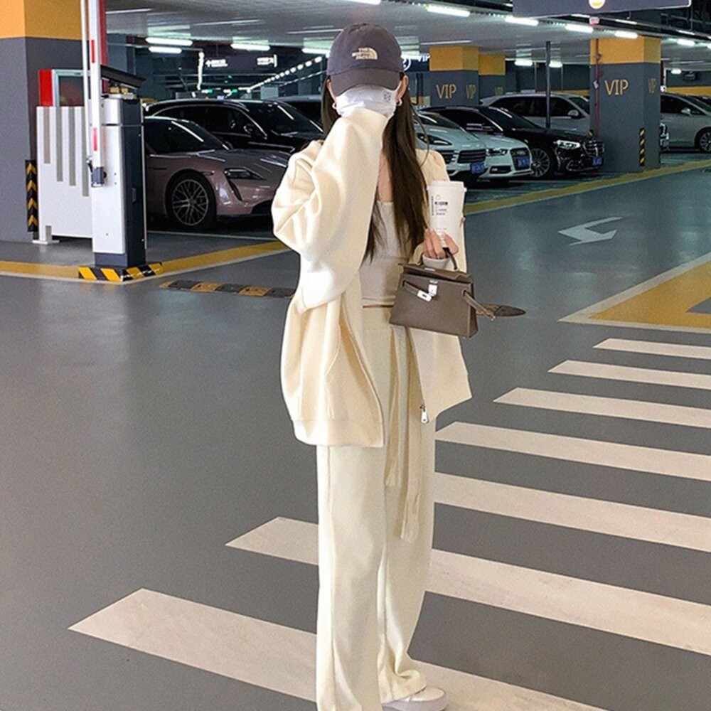 【台灣發貨】韓版基本款寬鬆連帽外套 外套 防曬外套 女裝 上衣 衣服【J32】-細節圖9