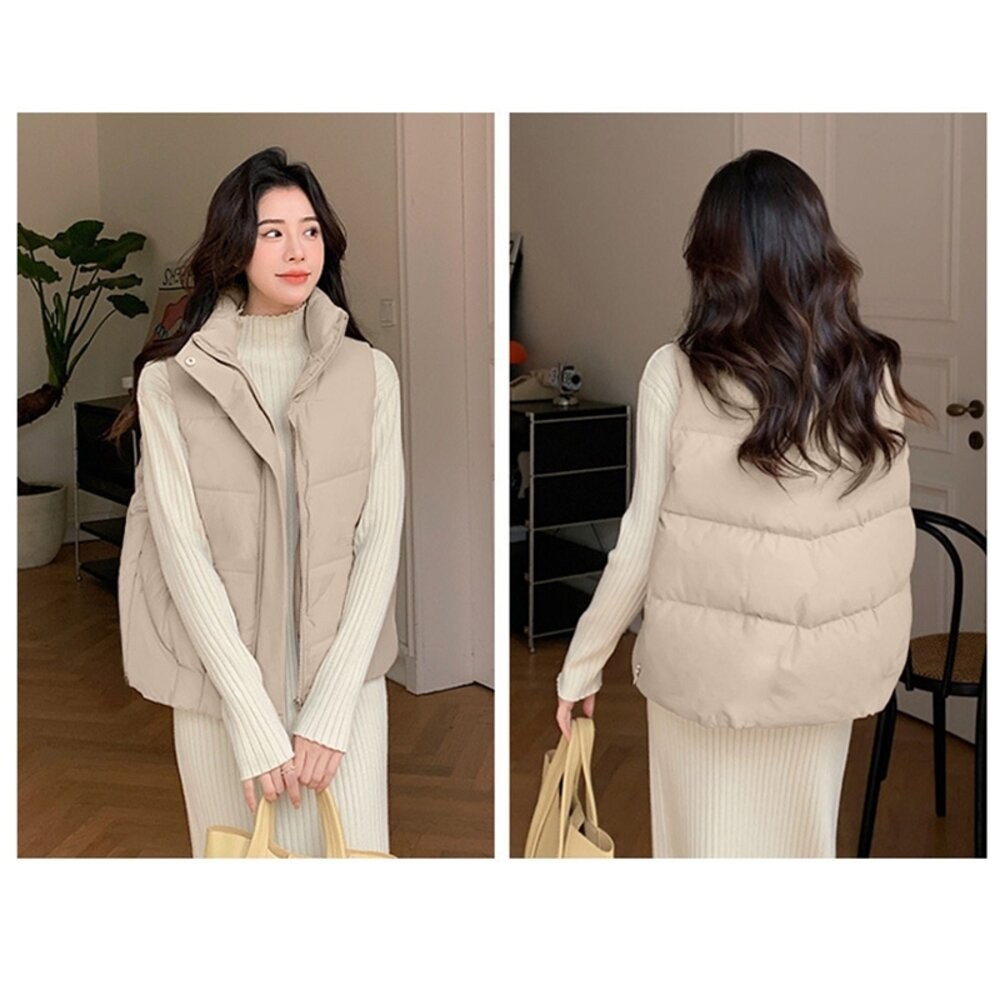 【台灣發貨】韓版立領無袖背心外套 外套 防曬外套 女裝 上衣 衣服【J264】-細節圖9