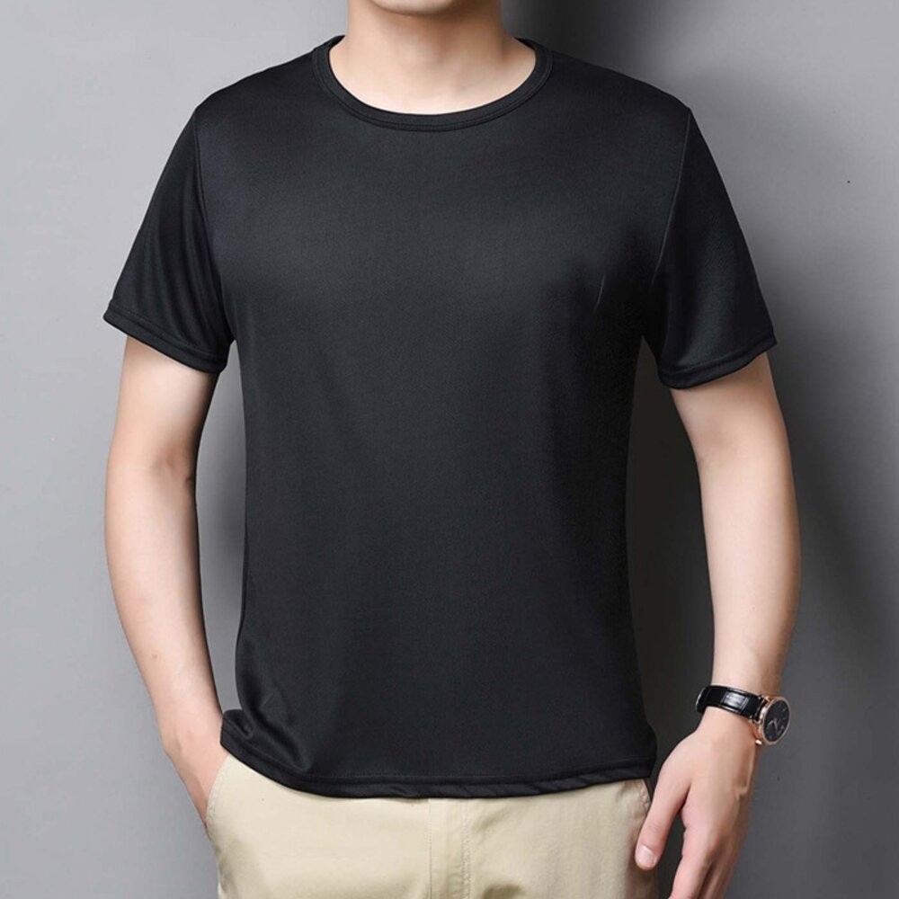 【台灣發貨】韓版寬鬆冰絲速乾短袖上衣 衣服 男裝 t恤 短袖t恤 上衣【T572】-細節圖5