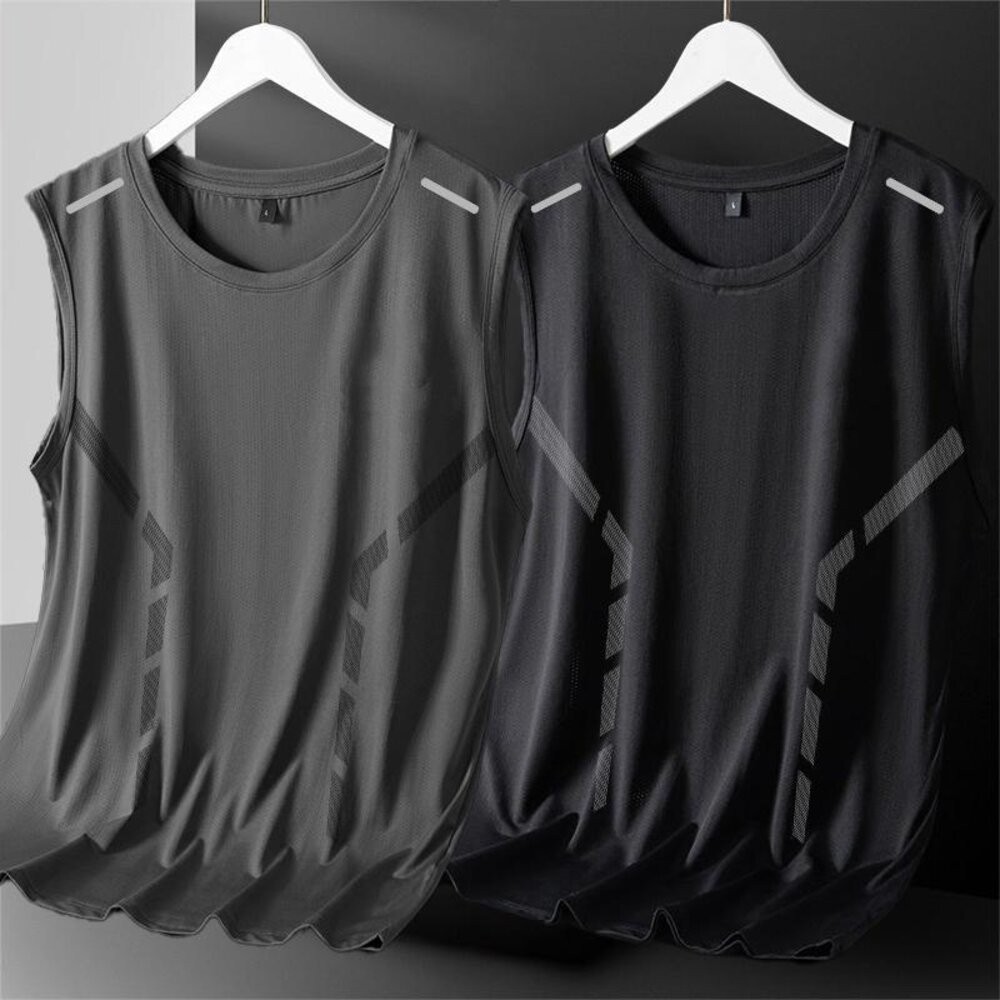 【台灣發貨】韓版冰絲速乾寬鬆無袖背心 小可愛 背心 衣服 女裝 上衣【V392】-細節圖3