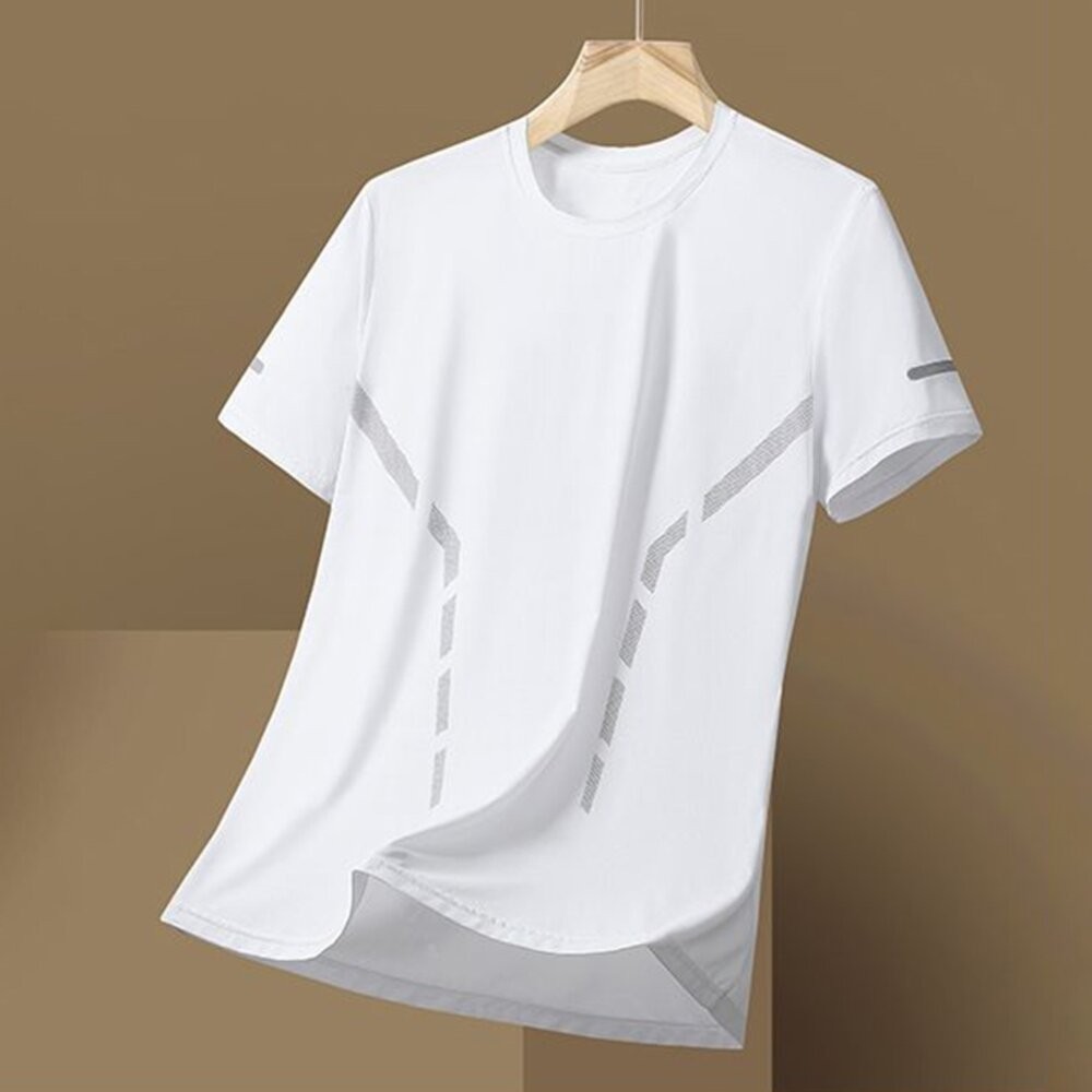 【台灣發貨】冰絲短袖t卹 衣服 男裝 t恤 短袖t恤 上衣【T611】-細節圖4