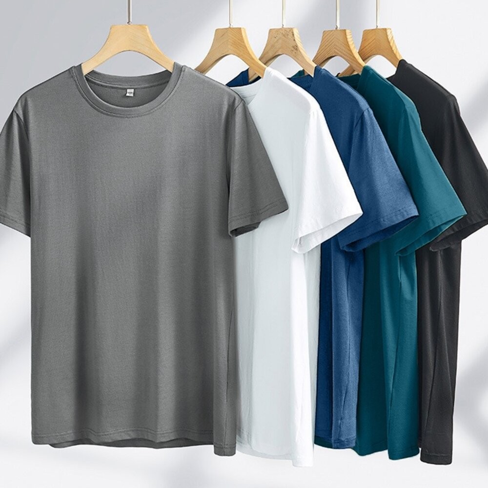 【台灣發貨】韓版冰絲速乾彈性薄款透氣短袖上衣 衣服 男裝 t恤 短袖t恤 上衣【T572】-細節圖9