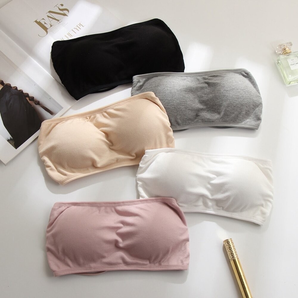 【台灣發貨】韓版無肩帶防走光背心 小可愛 背心 衣服 女裝 上衣【V383】-細節圖2