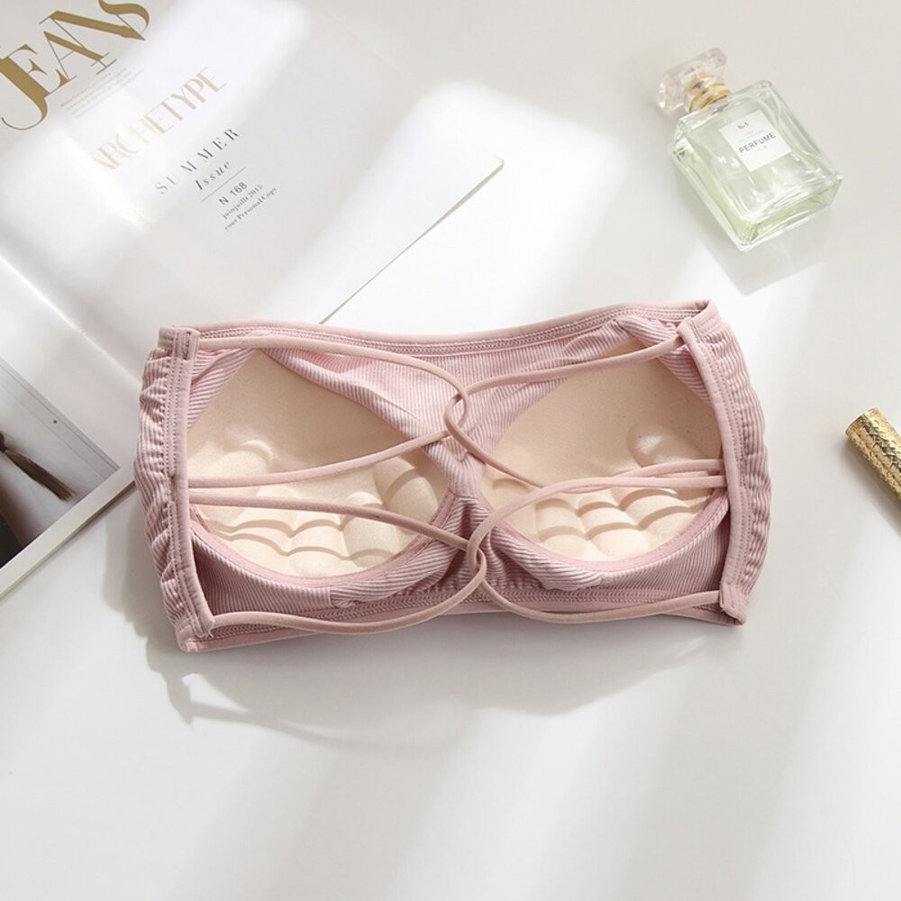 【台灣發貨】韓版無肩帶防走光背心 小可愛 背心 衣服 女裝 上衣【V383】-細節圖8