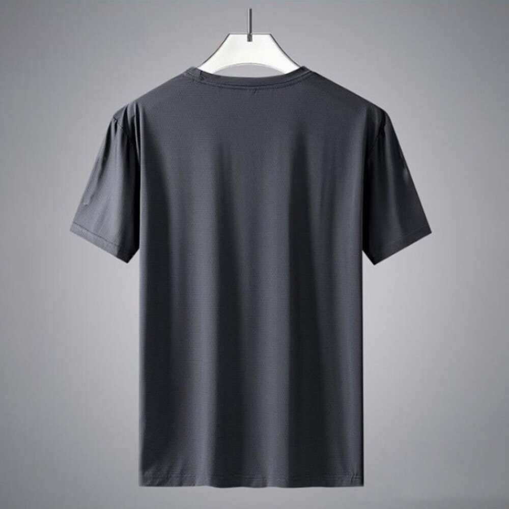 【台灣發貨】韓版冰絲速乾舒適寬鬆透氣短袖上衣 衣服 男裝 t恤 短袖t恤 上衣【T601】-細節圖4
