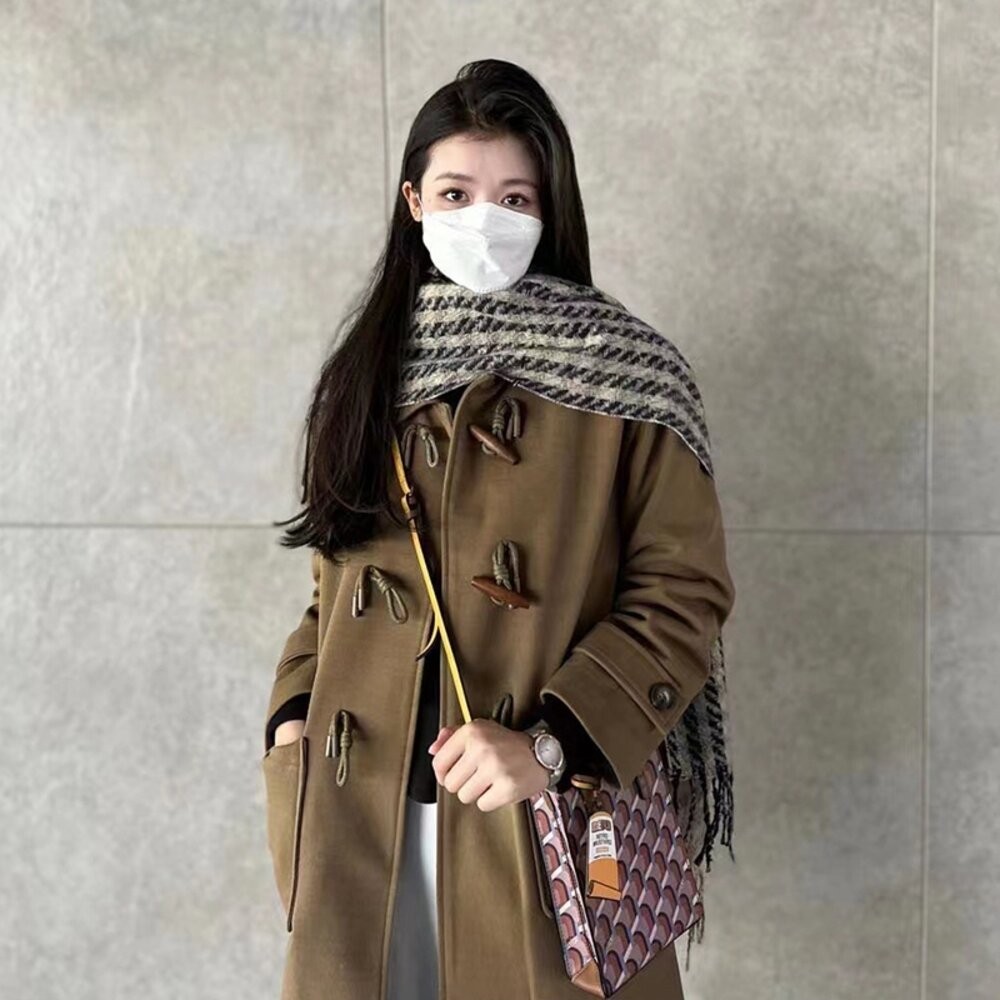 【台灣發貨】韓版牛角扣大衣 外套 防曬外套 女裝 上衣 衣服【J263】-細節圖3