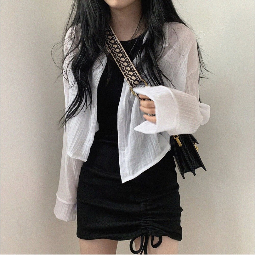 【台灣發貨】韓版復古氣質綁帶黑色連衣裙 連身裙 吊帶裙 吊帶褲 女裝【S274】-細節圖4