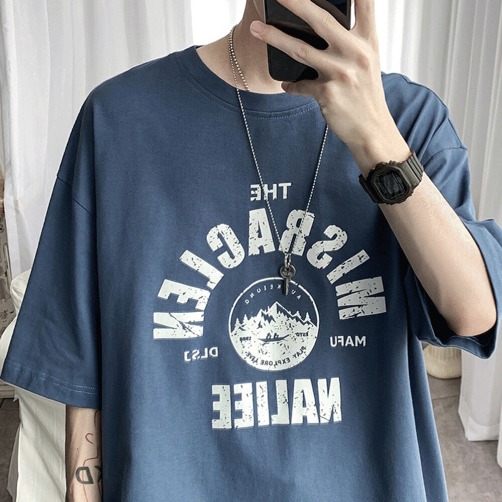 【台灣發貨】韓版男款潮牌風時尚短袖t恤 衣服 男裝 t恤 短袖t恤 上衣【T529】-細節圖6