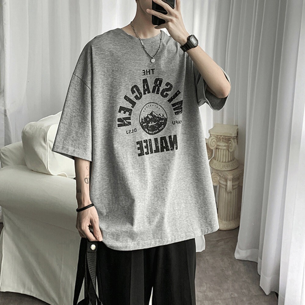 【台灣發貨】韓版男款潮牌風時尚短袖t恤 衣服 男裝 t恤 短袖t恤 上衣【T529】-細節圖8