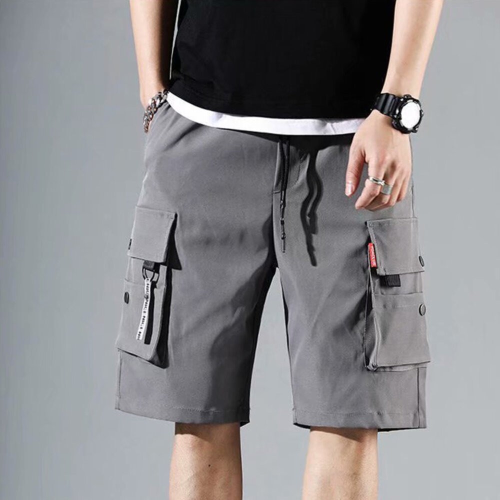 【台灣發貨】韓版寬鬆多口袋休閒褲 短褲 褲子 男裝【P253】-細節圖8