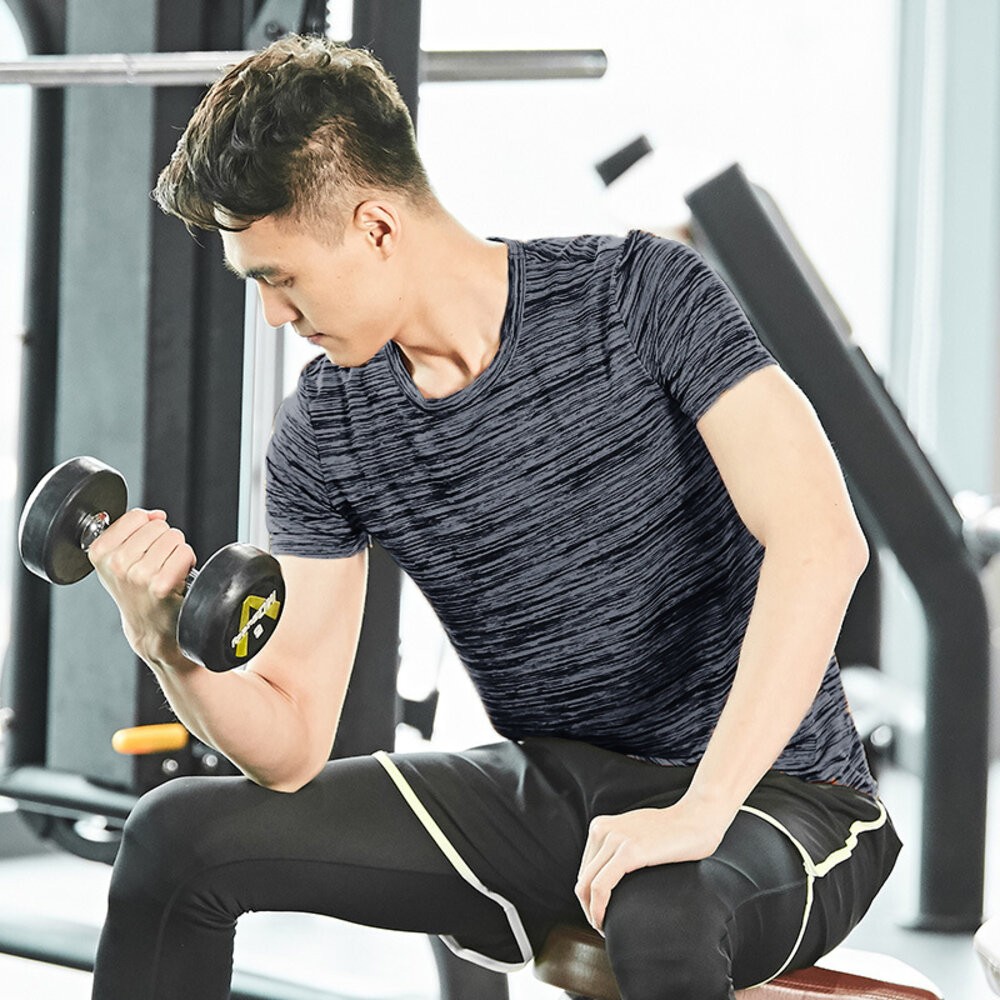 【台灣發貨】韓版冰絲薄款寬鬆速乾運動上衣 男裝 衣服 t恤 短袖t恤 上衣【T515】-細節圖3