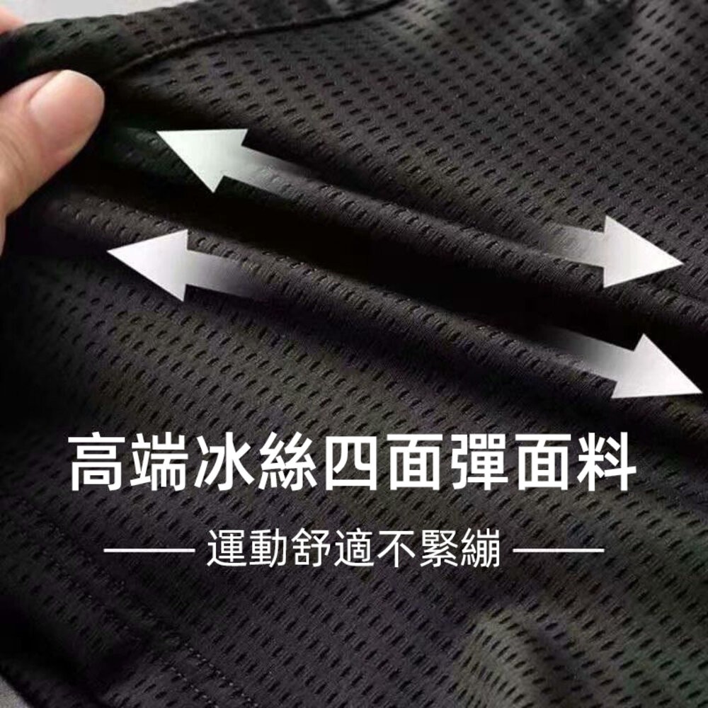 【台灣發貨】韓版寬鬆薄款五分冰絲短褲 男裝 短褲 褲子【P242】-細節圖2