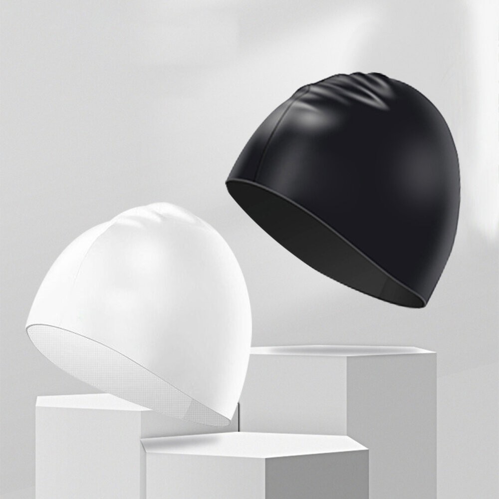 【台灣發貨】韓版男女素色游泳帽 兩款材質任選【N125】-細節圖4