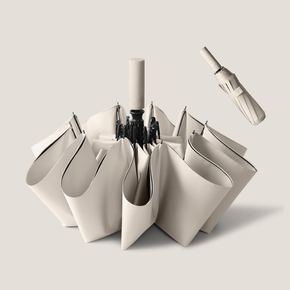 【台灣發貨】韓版奶油色系全自動雨傘【N124】-細節圖3