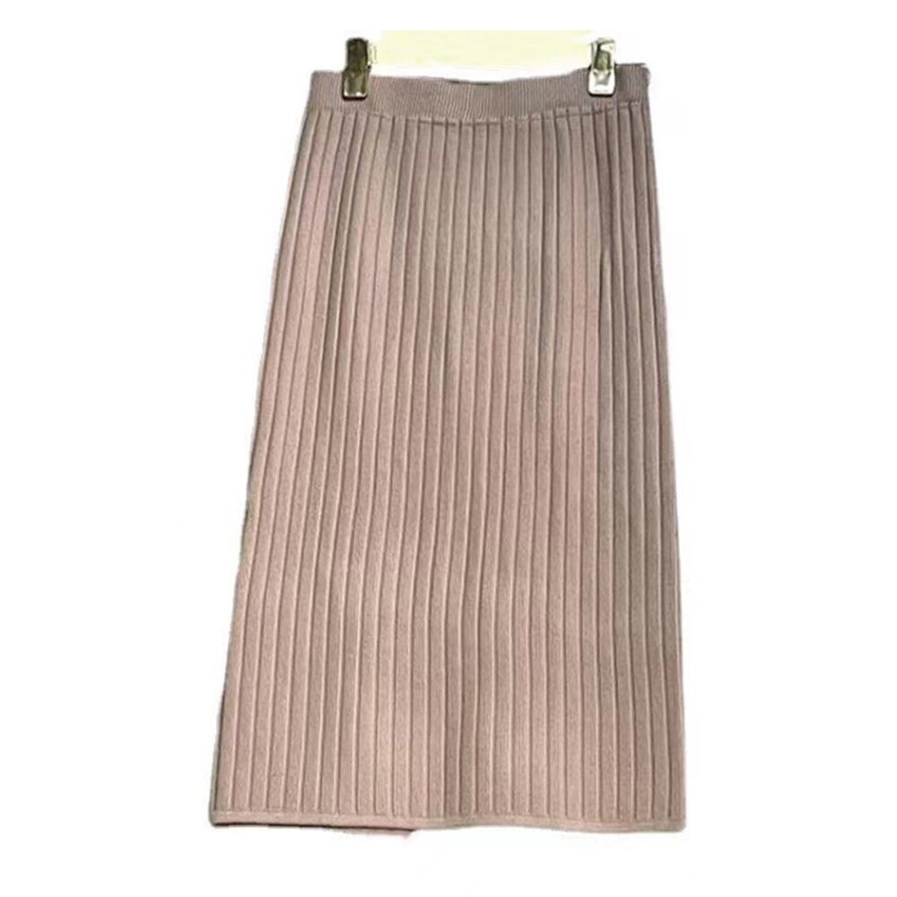 【台灣發貨】韓版開叉高腰顯瘦針織長裙 裙子 褲裙 長裙 女裝 P221【S85】-細節圖6