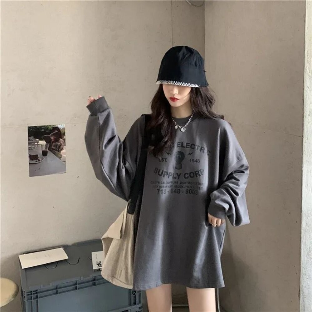 【台灣發貨】韓版字母寬鬆連衣裙 連身裙 吊帶裙 吊帶褲 女裝【W370】-細節圖6