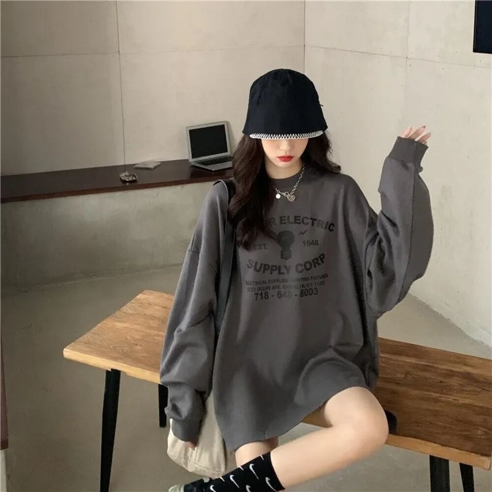 【台灣發貨】韓版字母寬鬆連衣裙 連身裙 吊帶裙 吊帶褲 女裝【W370】-細節圖7