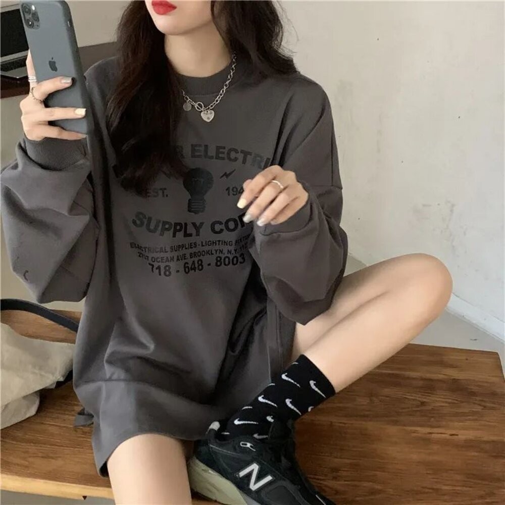 【台灣發貨】韓版字母寬鬆連衣裙 連身裙 吊帶裙 吊帶褲 女裝【W370】-細節圖9