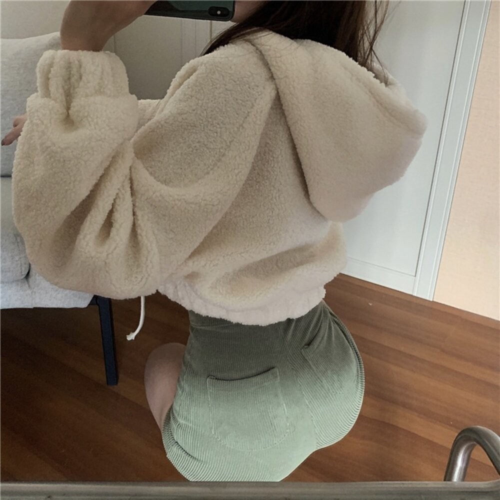 【台灣發貨】韓版連帽拉鍊顯瘦小個子短版外套 外套 防曬外套 女裝 上衣 衣服 【J180】-細節圖9