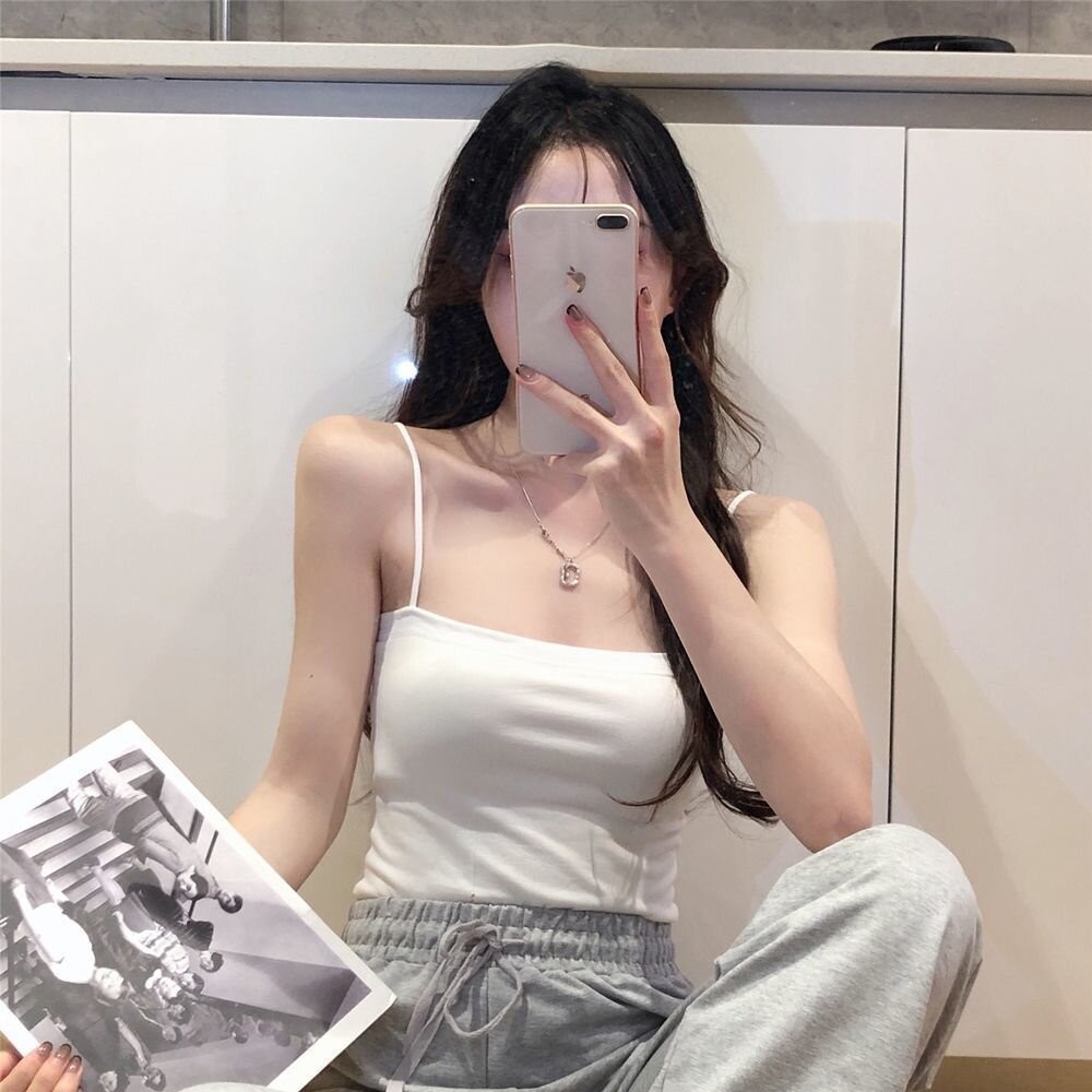 【台灣發貨】韓版保暖薄絨加厚平口背心 小可愛 背心 衣服 女裝 上衣【V233】-細節圖3
