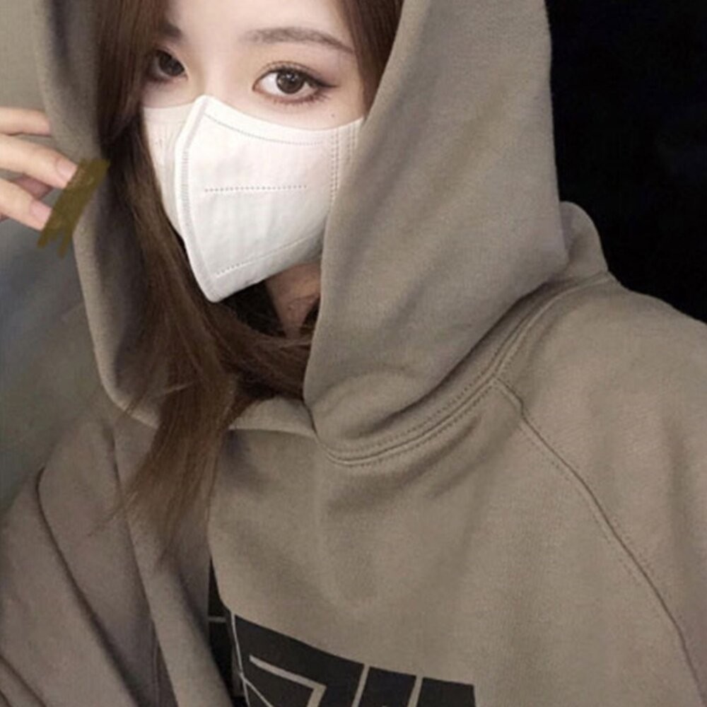 【台灣發貨】韓版復古內刷毛連帽寬鬆上衣 長袖上衣 長袖t恤 衣服 女裝 上衣【W312】-細節圖4