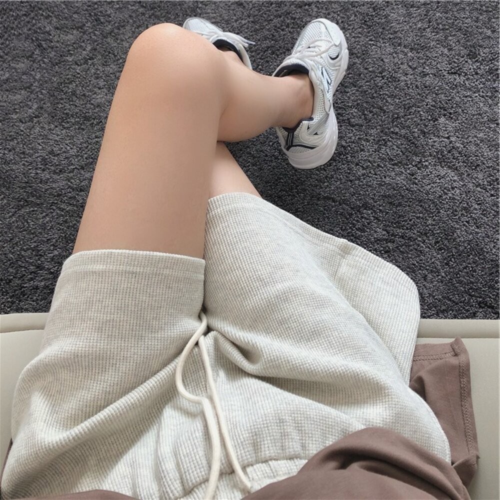 【台灣發貨】韓版高腰顯瘦寬鬆運動短褲 短褲 褲子 女裝【P208】-細節圖3