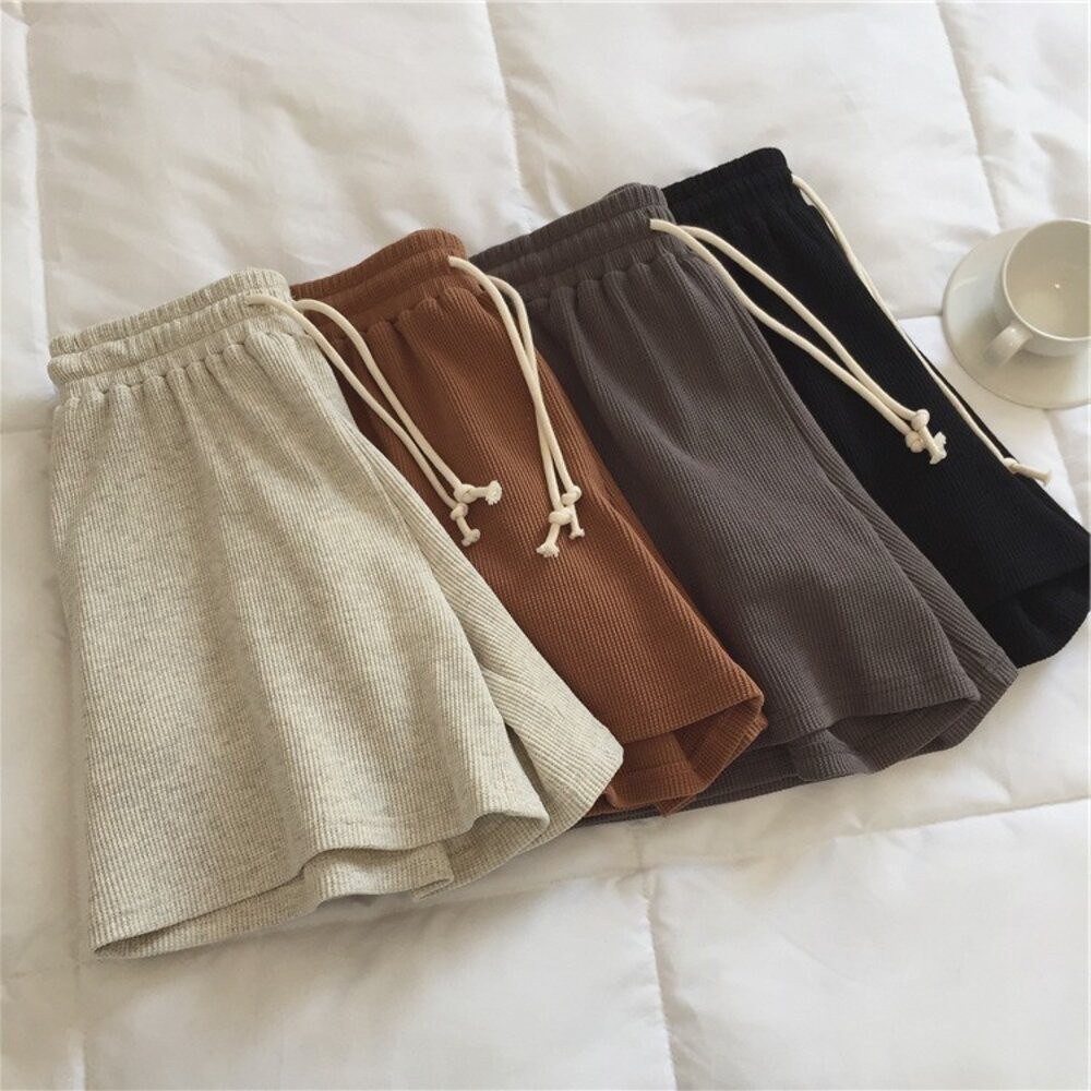 【台灣發貨】韓版高腰顯瘦寬鬆運動短褲 短褲 褲子 女裝【P208】-細節圖5