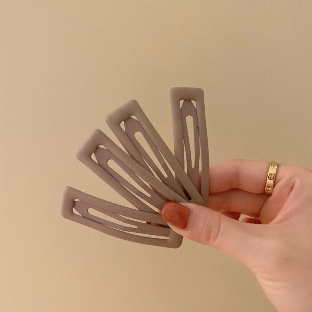 【台灣發貨】基本款長方形磨砂髮夾【N98】-細節圖2