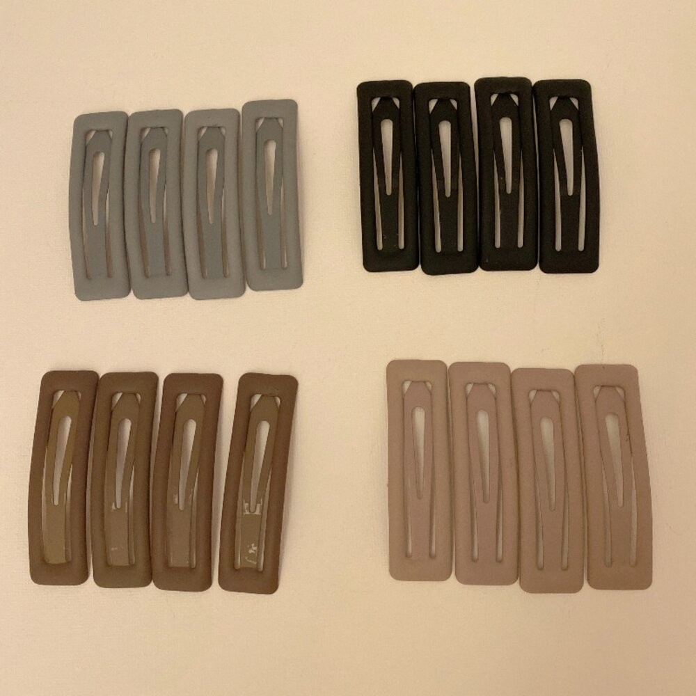 【台灣發貨】基本款長方形磨砂髮夾【N98】-細節圖8