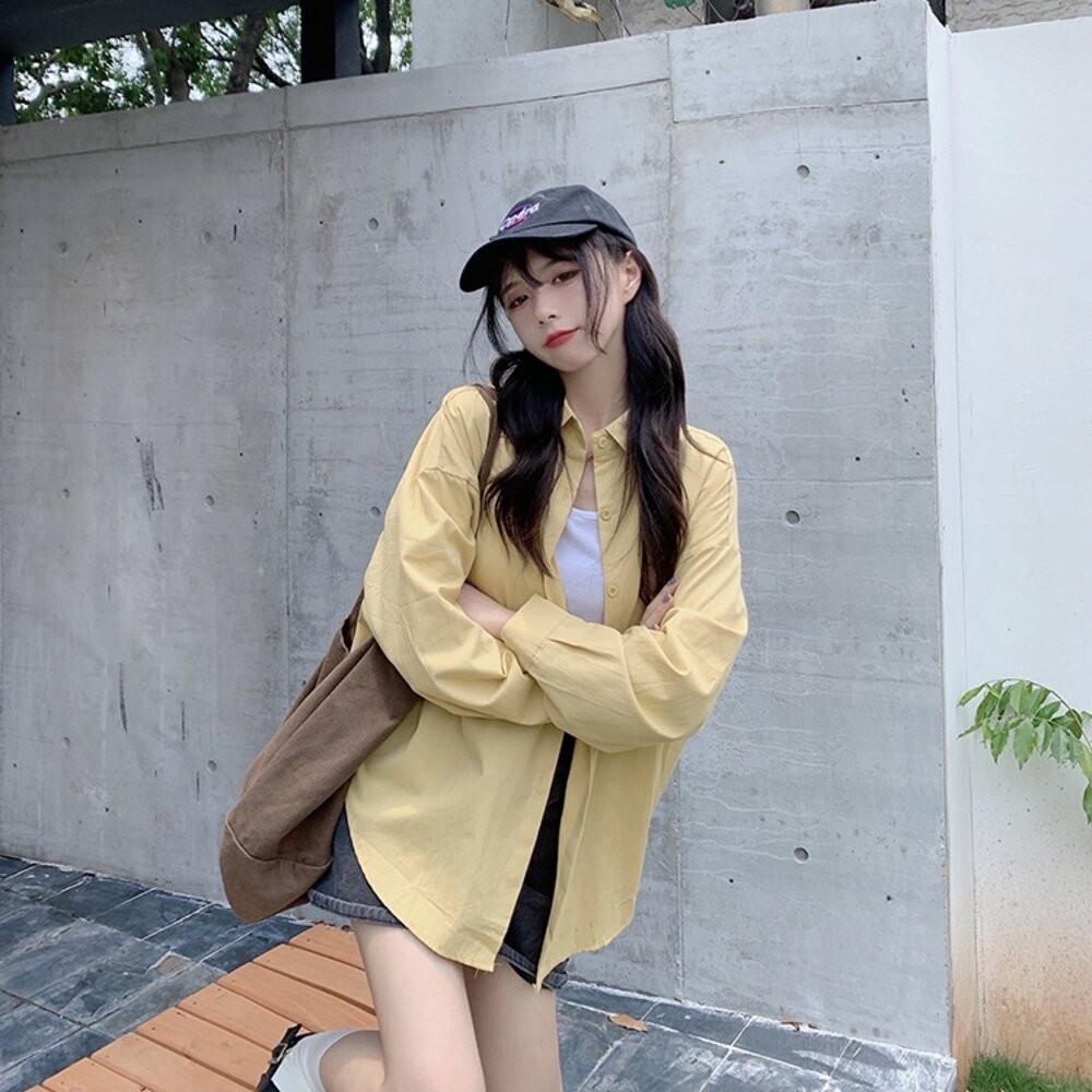 【台灣發貨】韓版慵懶風小個子寬鬆外套 外套 防曬外套 女裝 上衣 衣服 【J218】-細節圖8