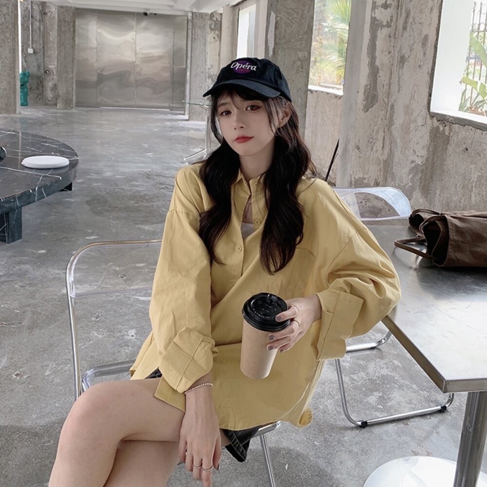 【台灣發貨】韓版慵懶風小個子寬鬆外套 外套 防曬外套 女裝 上衣 衣服 【J218】-細節圖9